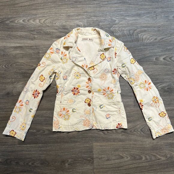Johnny Was Jackets & Blazers - Johnny Was Embroidered Floral Blazer Small Boho Cottagecore Colorful Hippie